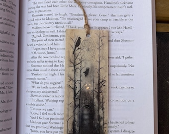 Gothic mystical laminated bookmark - book lover gift - bookmark