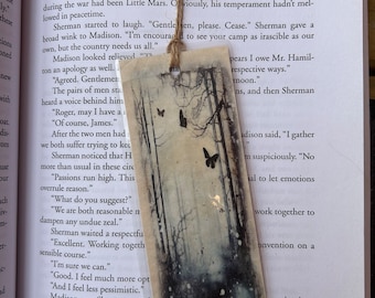 Gothic mystical laminated bookmark - book lover gift - bookmark