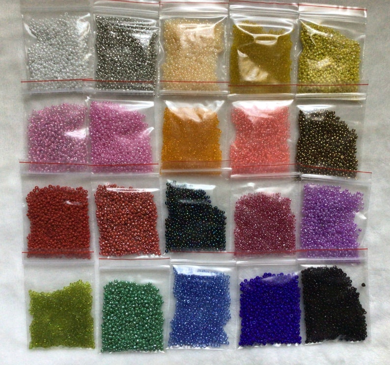 200g wholesale lot bulk glass seed beads size 11/0 assorted Etsy