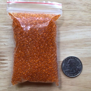 Wholesale 2500pcs Lot Waist Bulk 75g Glass Seed Beads 8/0 3mm Art Craft Jewelry Transparent Orange