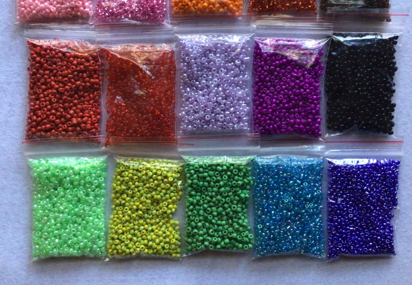 200g Wholesale Lot Bulk Glass Seed Beads Size 11/0 Assorted Etsy