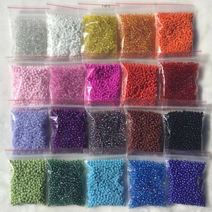 500g bulk wholesale lot glass seed beads size 8/0 3mm assorted colors free shipping 20 AWESOME colors 25g/bag art craft jewelry tiny beads