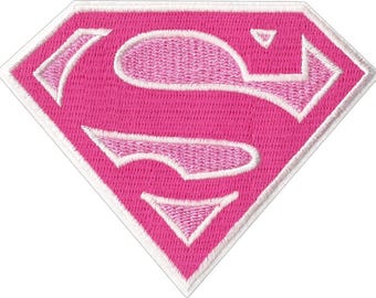 Naszywka - Supergirl - Różowe logo - Superman - 3,88"