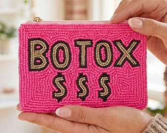 Botox Money Seed Beaded Coin Purse: MULTI