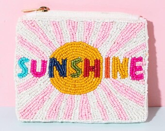 Sunshine Beaded Coin Purse: MULTI