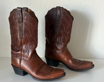 LUCCHESE 2000 two ten leather rodeo western cowboy boots 9.5 LUCCHESE 2000 two ten leather rodeo western cowboy boots 9.5  main image 3