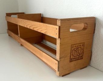 Vintage Napa Valley Wooden CD Crate (26.5" Long)