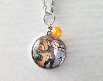 Eleventh Doctor Upcycled Comic Pendant Necklace