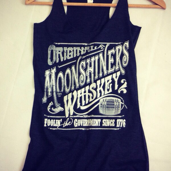 Vintage Original Moonshiners Whiskey Triblend Racerback Tank Top Birthday Gift Music Festival Country Outfit