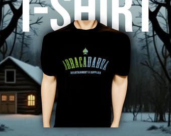 Abracadabra Entertainment & Supplies T-Shirt FULL COLOR - The Grabber - The Black Phone 2 Van - Ombre Blue/Green Design Tee Horror Nights