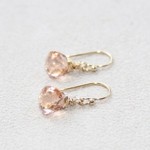 Dyed Rose Quartz Faceted Pink Dangle Earrings Sterling Silver Dyed Rose Quartz Faceted Pink Dangle Earrings Sterling Silver