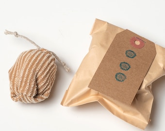 Small Organic Cotton Cat Toy - Catnip Free - Fun Plastic Free - Natural - Washable