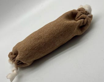 Organic Cotton Cat Toy Kicker – Catnip Free "Shorty" -  Naturally Plastic and Dye Free - Washable