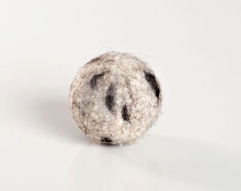 Small Bouncy Wool Cat Ball - Natural Plastic Free Toy for Kitties to Chase - Washable