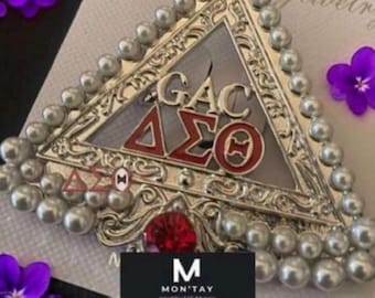 Delta Sigma Theta Brooch Pin: Pearl Sorority Jewelry