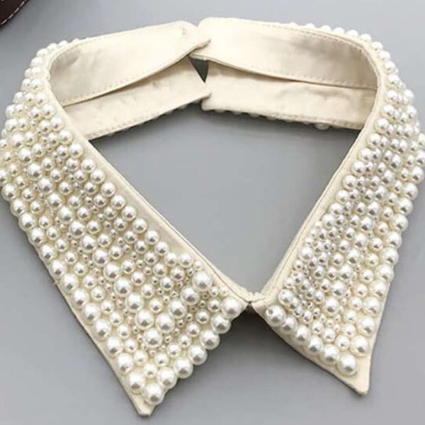 Pearl Collar Necklace closure from back Unbelievable Sale -for meeting, parties, dress up