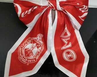 Red solid Delta Sigma Theta Sorority Inc. Bow tie/stole/ scarf