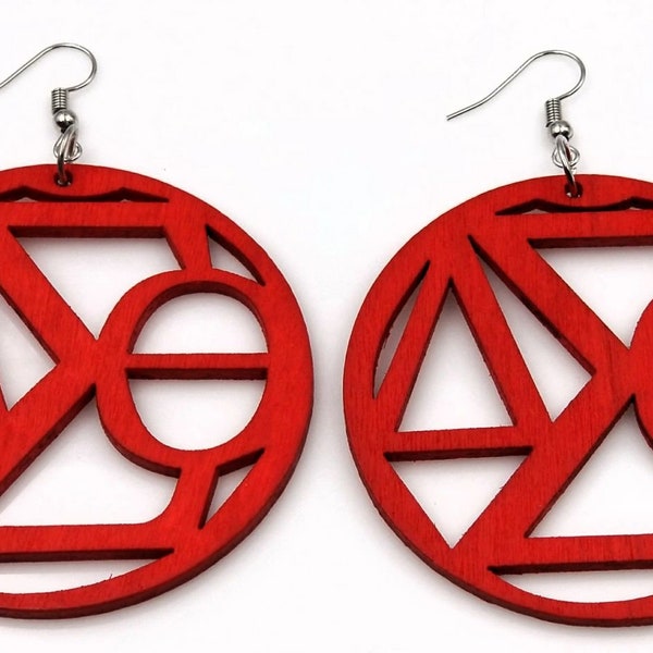 Holiday Blowout Sale Delta Sigma Theta Inspired Wood Earrings Cyber Monday sale