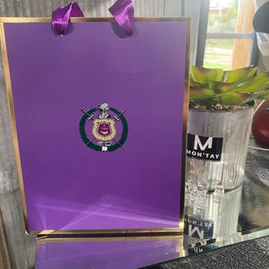 Omega Psi Phi 2 pack  Gift Bags  | Purple & Gold Fraternity