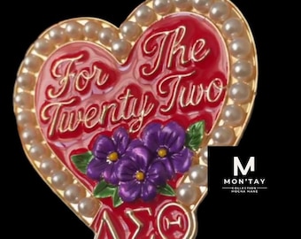 Delta Sigma Theta Brooch: Gold Plated DST 1913 Pin