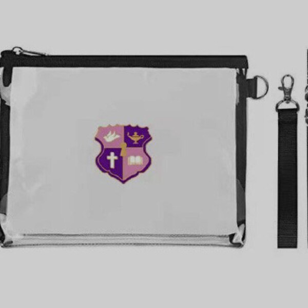 Kappa Epsilon Psi Military Sorority PVC clear crossbody