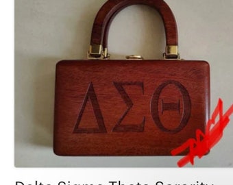 Delta Sigma Theta Sorority, Inc  wood purse  all pledging gifts,  graduation, Mother’s Day,1913,Founders Day