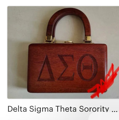 Delta Sigma Theta Sorority Wood Purse: Custom Handbag