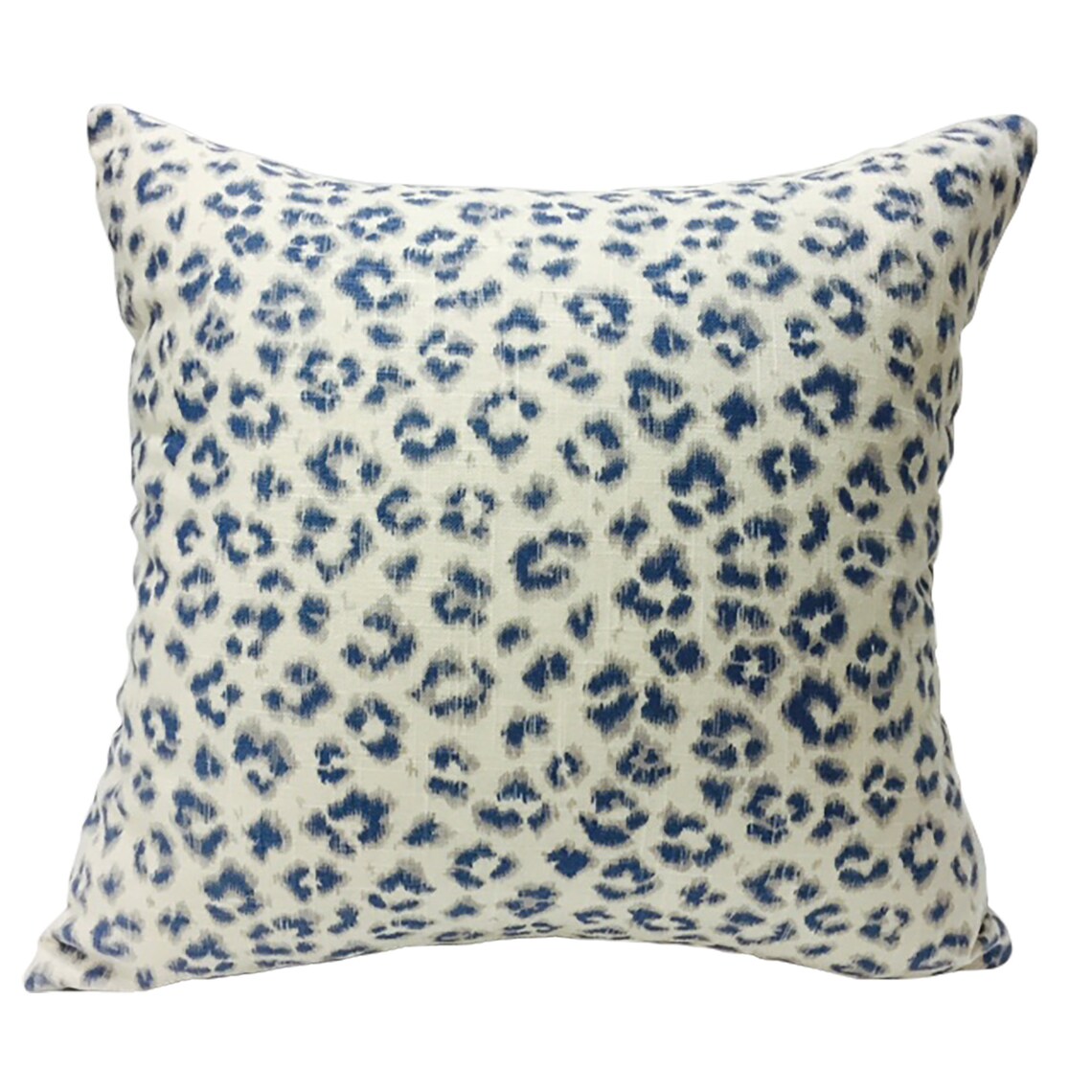 Blue and White Leopard Spotted Pillow Cover Cheetah Print Etsy
