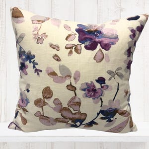 Vern Yip Floral Pillow Cover: Purple Watercolor Asian Fabric