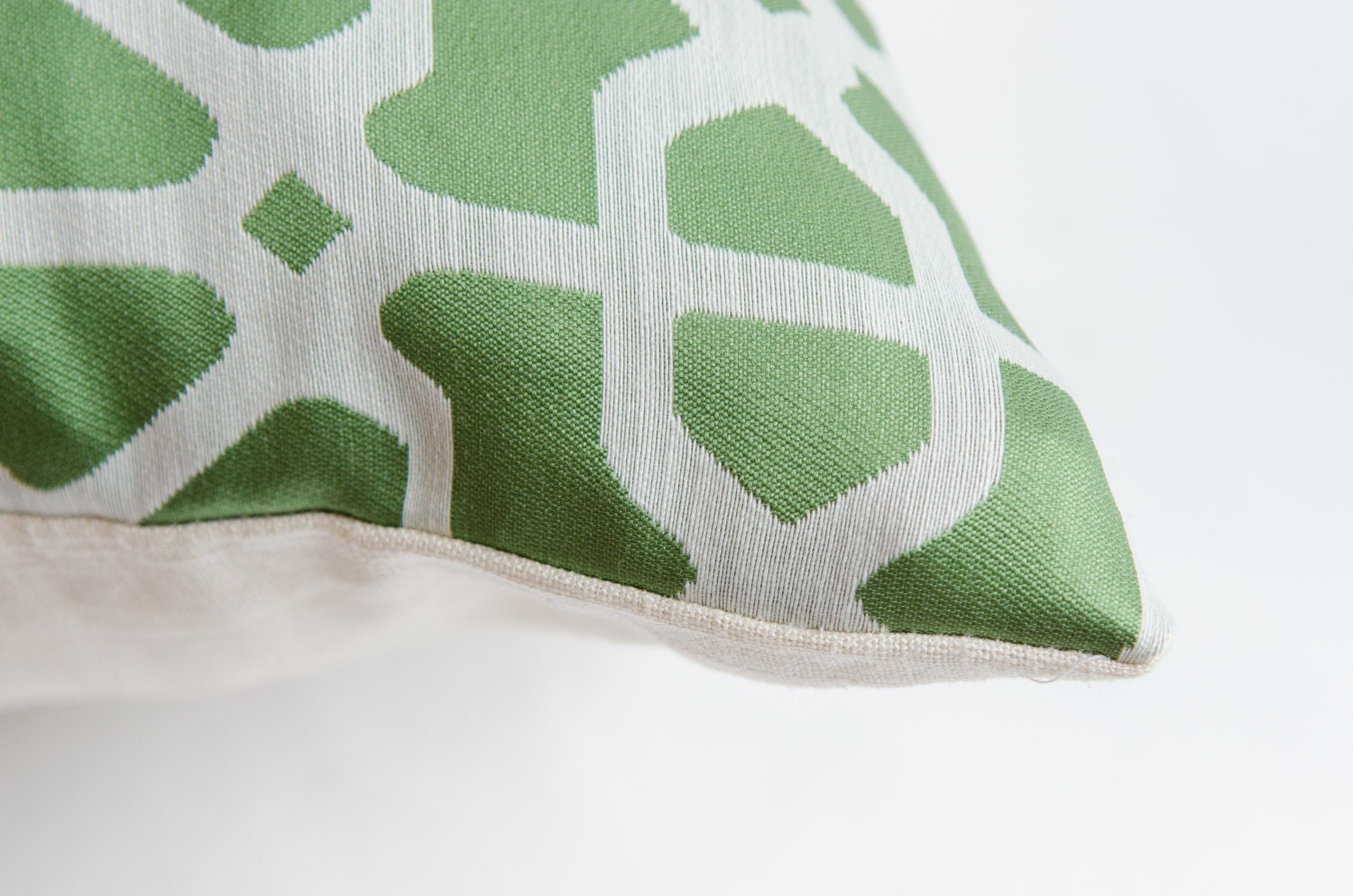 Green Modern Geometric Pillow Cover Kelly Green Pillow Etsy