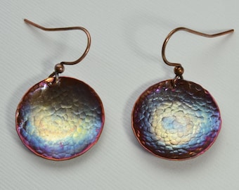 Hammered Copper Earrings