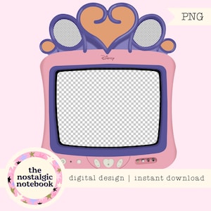 Disney Princess Nostalgic CRT TV Clip Art Image 90s Y2K Kids Character Tv Transparent PNG