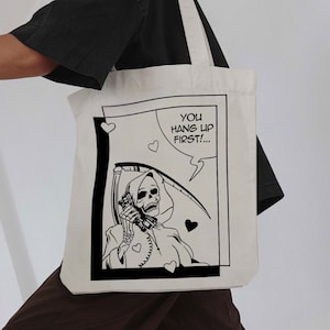 Canvas Tote Bag | Grim Reaper Flirting Comic