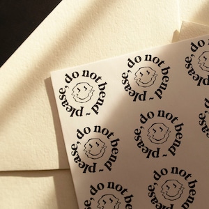Please Do Not Bend Stickers, Packaging Stickers