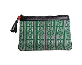 Bolso de mano para mujer: confeccionado con tela africana tejida a mano
