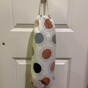 Handmade Grocery Bag Holder | Plastic Bag Dispenser | Kitchen Storage | Pantry Organizer 1 Boho Sun
