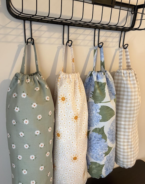 Handmade Grocery Bag Holder | Plastic Bag Dispenser | Kitchen Storage | Pantry Organizer