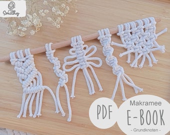 Macrame, basisknopen, e-book, cadeau, boho, instructies