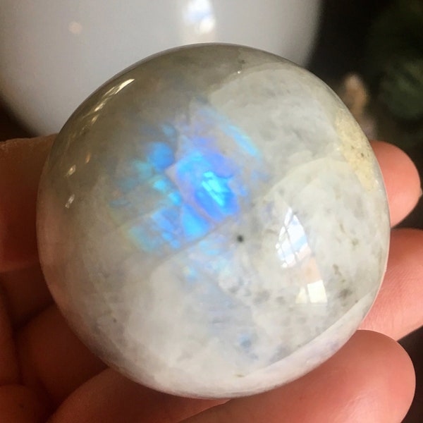 Rare Flashy Rainbow Moonstone Sphere, High Grade, Natural Healing Crystals, Work With Your Feminine Energy, Self Healing, Divine Mother