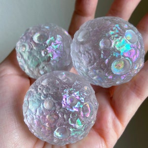 Angel Aura Quartz Moon | Aura Sphere Healing Crystals And Stones