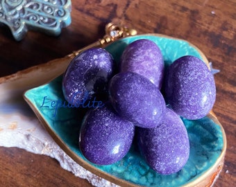 High Quality Dark Lepidolite Tumbled Stone, Healing Crystal, Gemstone, Self-Love Crystal, Emotional Healing