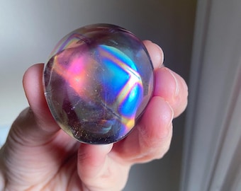 Citrine Angel Aura Quartz Palm Stone, Premium Quality, Exact One