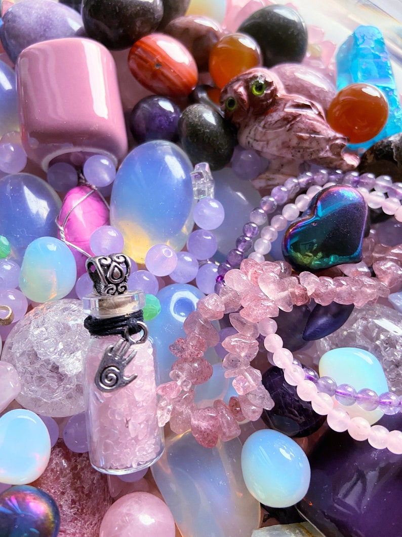 Crystal Confetti Scoop Mixed Tumbled Gemstones Raw Stones Etsy