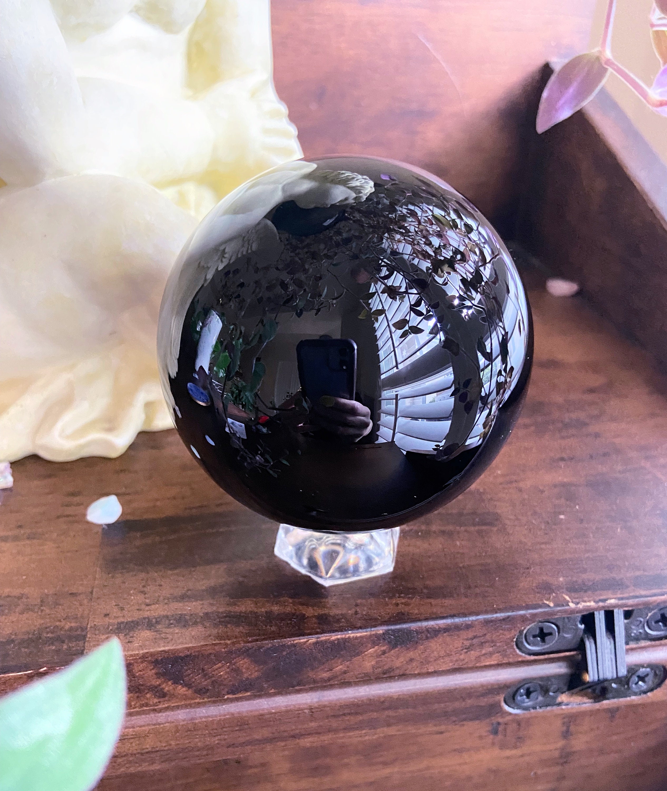 BLACK OBSIDIAN - appx 50 mm - Sphere - NEW1022 main image 1