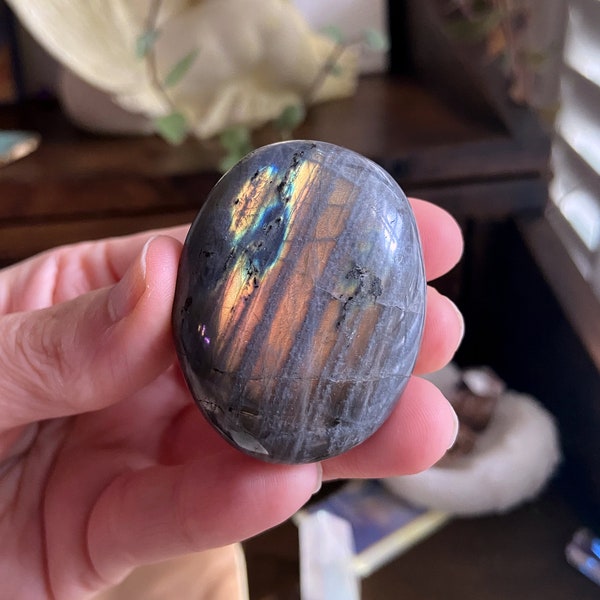 Sunset Labradorite Palm Stone