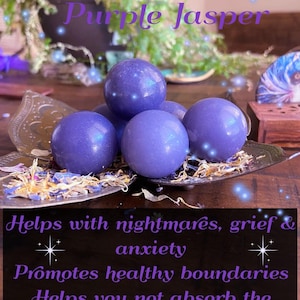 Purple Jasper Sphere: Healing Crystal, Insomnia, Reduce Anxiety
