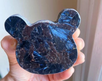 Rare Astrophyllite Bear  Crystal With Blue Flashes On Both Sides