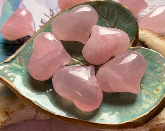 Rose Quartz Heart: Healing Crystals, Gemstone Heart, Self Love Gift, Self Care Treasure