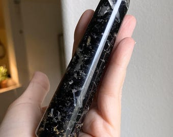 Black Tourmaline Wand With Copper