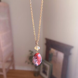 Poppy Jasper Necklace, Healing Crystal, Gemstone, Protection, Strength, Sacral Chakra